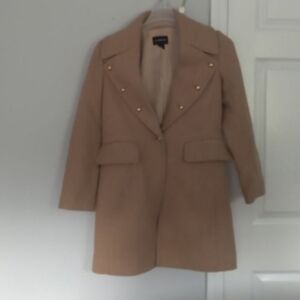 Club Monaco Womens Studded Wool Blend Coat Sz S